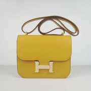 Hermes Constance Cowskin Leather Bag H017 yellow golden