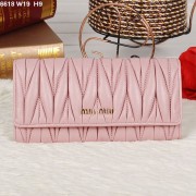 Miu Miu Matelasse Pink Original Leather Snap Wallet