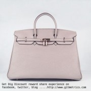 Hermes Birkin 35CM Togo Leather Handbags 6099 grey golden
