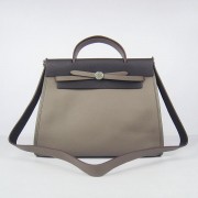 Hermes Herbag 60667 Ladies Cow Leather Grey