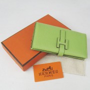 Hermes Wallet H015 Wallet Cow Leather Green