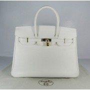 Hermes Birkin 35cm Togo leather Handbags white gold