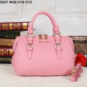 Miu Miu Grainy Madras Pink Small Top Handle Bag