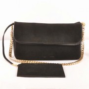 Celine Gourmette Suede Leather Shoulder Bag Black 3078