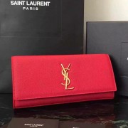 Yves Saint Laurent Red Classic Monogramme Clutch