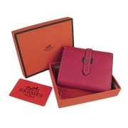 Hermes Wallet H006 Cow Leather Red