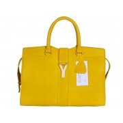 Yves Saint Laurent Cabas Chyc Large Leather Tote Yellow