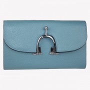 Hermes Wallet H569 Ladies Wallet Blue