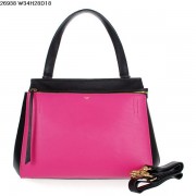 Celine EDGE Calfskin Leather Bag Peach/Black 26938