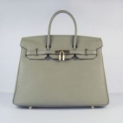 Hermes Birkin 30cm Togo leather Handbags dark grey golden