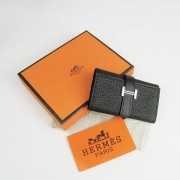 Hermes Wallet H022 Accessory Cow Leather Black
