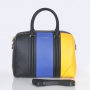 Givenchy Lucrezia Boston Bag Black/Blue/Yellow Original Leather 1113L