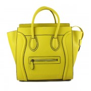 Celine Large Luggage Tote Neon Yellow Handbag