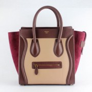 Celine Large Luggage Tote Nude Wine Suede Bags