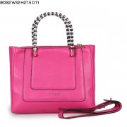 Bvlgari New Hand Carry Serpenti Calfskin Leather Bag Fuschia 80382