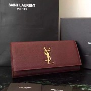 Yves Saint Laurent Burgundy Classic Monogramme Clutch