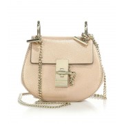 Chloe Drew Nano Metallic Leather Crossbody Bag Gold