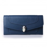 Bvlgari Serpenti Original Leather Wallet Blue 201302