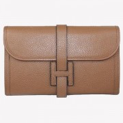 Hermes Wallet H1528 Ladies Cow Leather Apricot