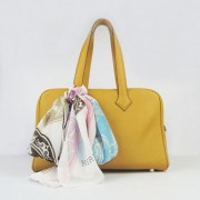 Hermes Togo leather handbag H2802 yellow