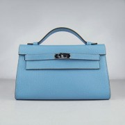 Hermes Kelly 22cm handbag H008 light blue