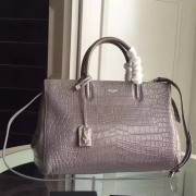 Yves Saint Laurent Medium Rive Gauche Bag In Grey Crocodile Leather