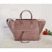 Celine Grey Boston Croco Leather Bag