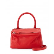 Givenchy Pandora Small Goatskin Satchel Bag Medium Red