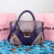 Miu Miu Matelasse Nappa Leather Top Handle Bag RN1049 Purple