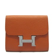 Hermes Wallet H2006 Ladies Cow Leather Orange