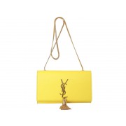 Yves Saint Laurent Small Monogramme Bag In Original Leather Yellow