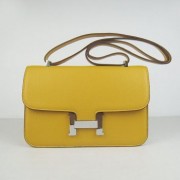 Hermes Constance 28cm Togo Leather Bag Yellow Silver