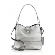 Miu Miu Madras Metallic Leather Crossbody Bag Chrome