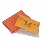 Hermes Wallet H6023 Wallet Cow Leather Yellow