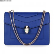 Bvlgari Serpenti GM Bag Calfskin Leather in Blue