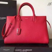 Yves Saint Laurent Medium Rive Gauche Bag In Red Leather