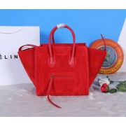 Celine Red Boston Suede Bags