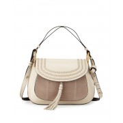 Chloe Hudson Double-Carry Python-Panel Shoulder Bag