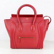 Celine Large Luggage Tote Red Leather Bags