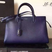 Yves Saint Laurent Medium Rive Gauche Bag In Navy Leather