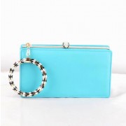 Bvlgari Serpenti Original Leather Framed Pochette Sky Blue 82121