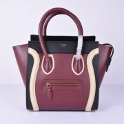 Celine Medium Luggage Tote Black Wine White Bag