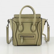 Celine Small Luggage Tote Beige Gray Leather Bag