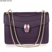 Bvlgari Serpenti GM Bag Calfskin Leather in Purple