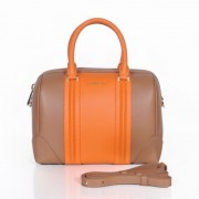 Givenchy Lucrezia Small Boston Bag Orange/Brown Leather 1112S