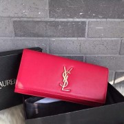 Yves Saint Laurent Red Classic Monogramme Clutch Bag