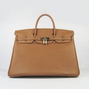 Hermes Birkin 35CM Togo Leather Handbags 6099 light coffee golde
