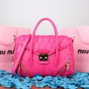 Miu Miu Matelasse Nappa Leather Top Handle Bag RN1049 Rose