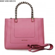 Bvlgari New Hand Carry Serpenti Ferrari Leather Bag Pink 80381