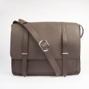 Hermes Steve H2812 Lambskin Coffee Handbag